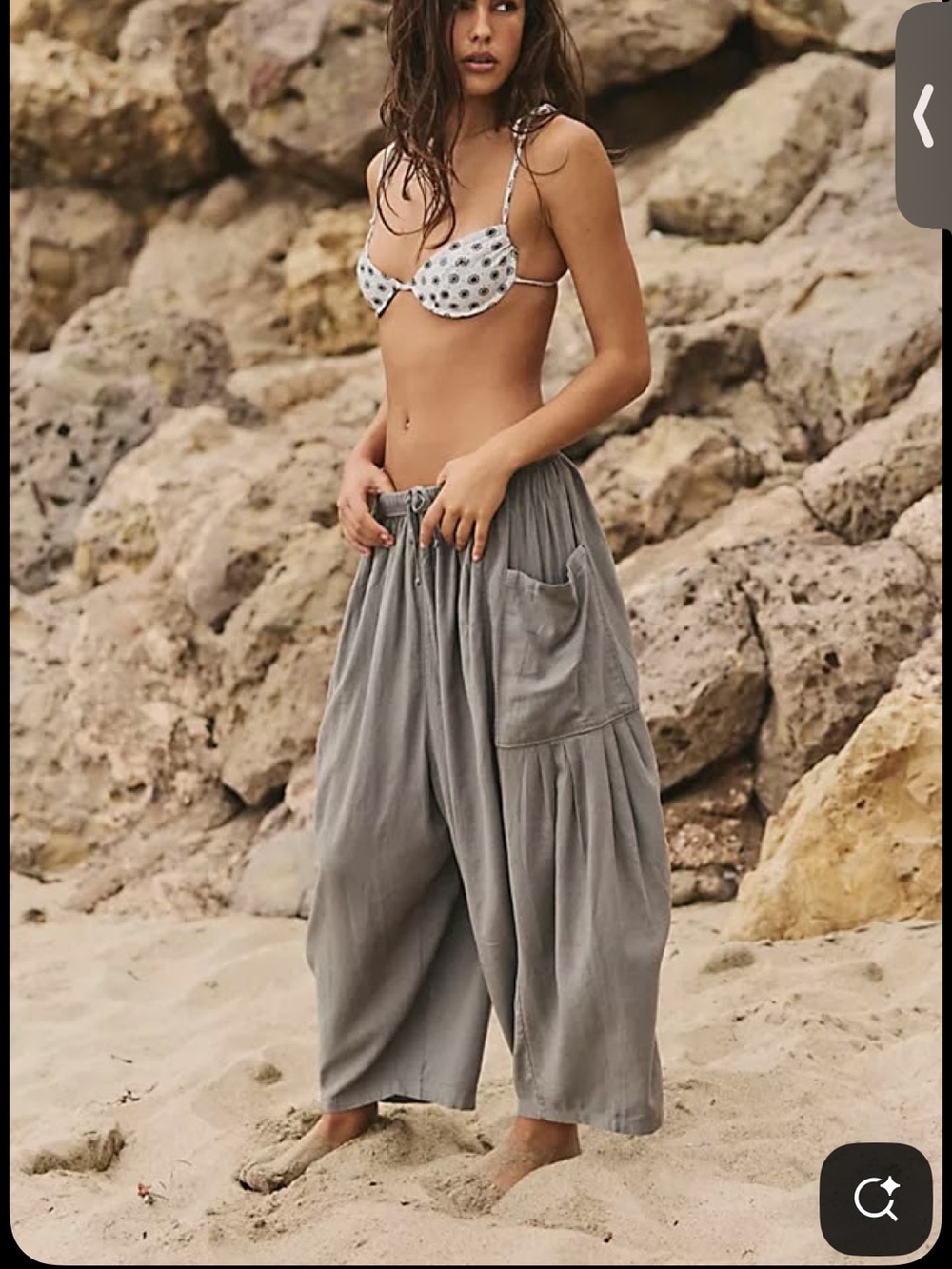 Free people Quinn Pants in Gray